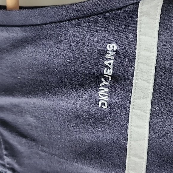 Vintage DKNY Jeans Zip Cotton Blend Tank Shift Dress - Picture 2 of 6